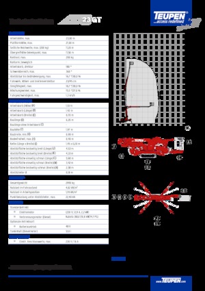 Zglobna podizna platforma na gusjenicama TEUPEN LEO23GT 