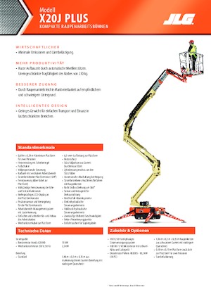 Zglobna podizna platforma na gusjenicama JLG X20J Plus