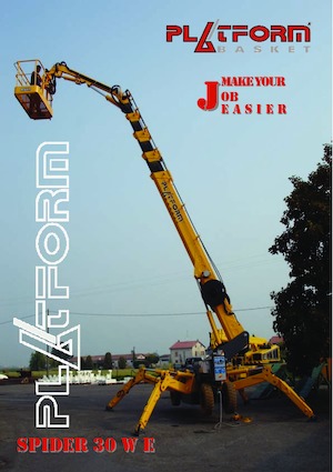 Teleskopska podizna platforma na kotačima Platform Basket SPIDER 30 WE