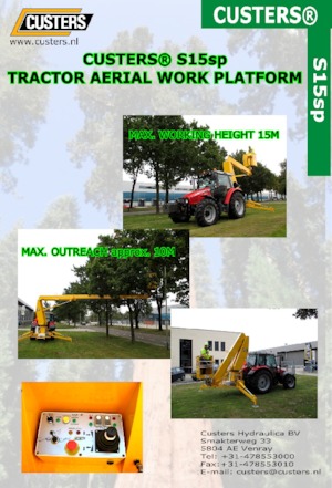 Zglobna podizna platforma na kotačima Custers Traktor S12SP