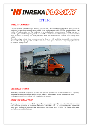 Teleskopske dizalice sa granom montirane na kamion Inreka IPT 16-1