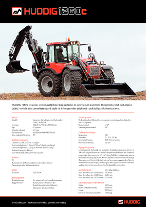 Rovokopači-utovarivači Huddig 1260 C