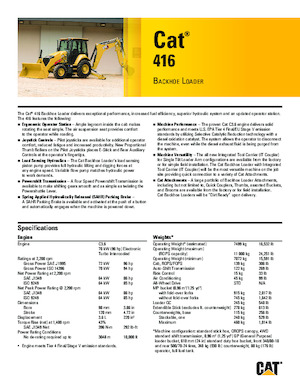 Rovokopači-utovarivači Caterpillar 416