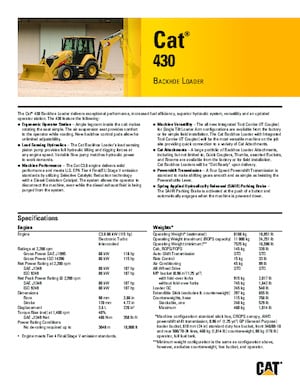 Rovokopači-utovarivači Caterpillar 430