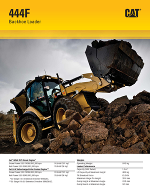 Rovokopači-utovarivači Caterpillar 444F2