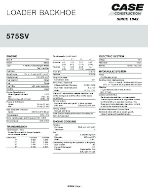 Rovokopači-utovarivači Case 575SV