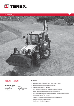 Rovokopači-utovarivači Terex 980 elite