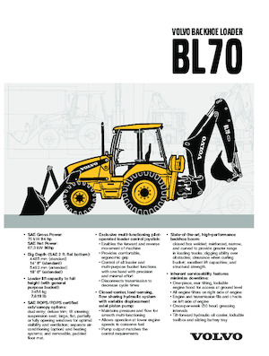 Rovokopači-utovarivači Volvo BL 70