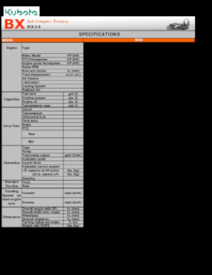 Rovokopači-utovarivači Kubota BX 24