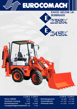 Rovokopači-utovarivači Eurocomach E 235 K