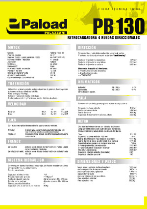 Rovokopači-utovarivači Palazzani PB 130