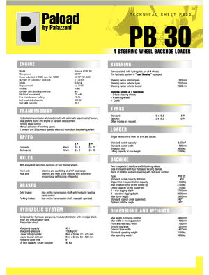 Rovokopači-utovarivači Palazzani PB 30