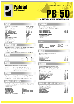 Rovokopači-utovarivači Palazzani PB 50.2