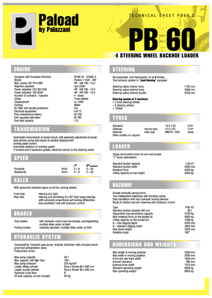 Rovokopači-utovarivači Palazzani PV 60.2