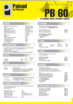 Rovokopači-utovarivači Palazzani PB 60