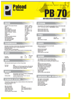 Rovokopači-utovarivači Palazzani PB 70.2