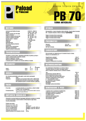 Rovokopači-utovarivači Palazzani PB 70.2