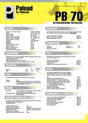 Rovokopači-utovarivači Palazzani PB 70