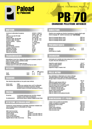 Rovokopači-utovarivači Palazzani PB 70