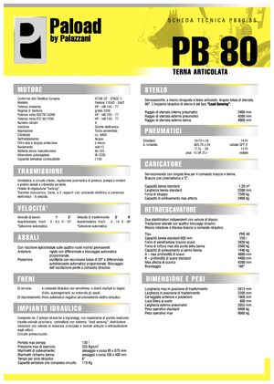 Rovokopači-utovarivači Palazzani PB 80.3