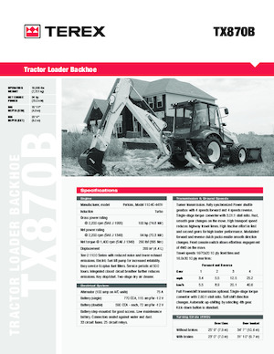 Rovokopači-utovarivači Terex TX870B