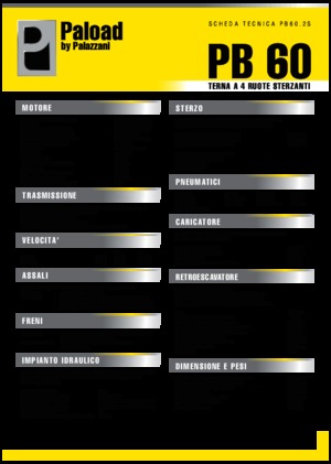 Rovokopači-utovarivači Palazzani PB 60