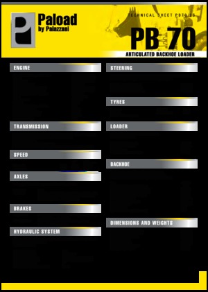 Rovokopači-utovarivači Palazzani PB 70
