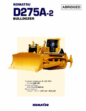 Buldožeri Komatsu D275A-2