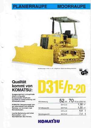 Buldožeri Komatsu D31E-20
