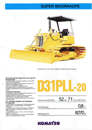 Buldožeri Komatsu D31PLL-20