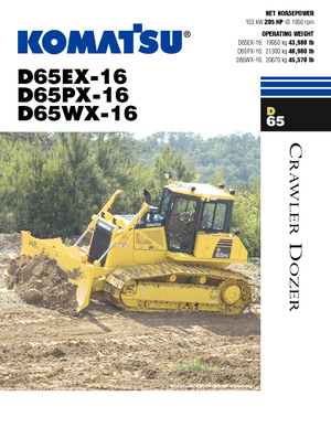 Buldožeri Komatsu D65EX-16