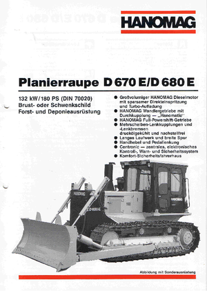 Buldožeri Hanomag D 670 E