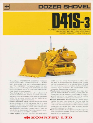 Buldožeri Komatsu D41S-3