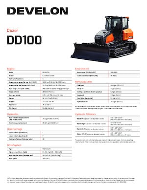 Buldožeri Develon DD100XL