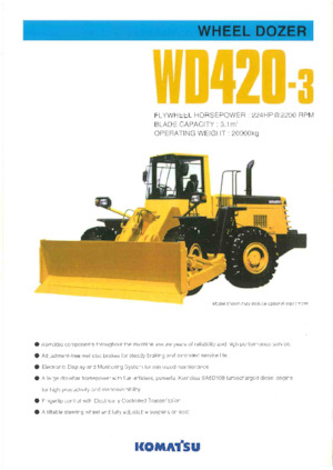 Dozeri na kotačima Komatsu WD420-3A