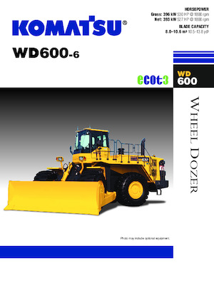 Dozeri na kotačima Komatsu WD600-6