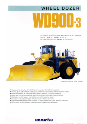 Dozeri na kotačima Komatsu WD900-3
