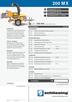 Sjekači drva Schliesing 200 MX