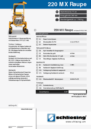 Sjekači drva Schliesing 220 MX Raupe