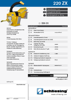 Sjekači drva Schliesing 220 ZX