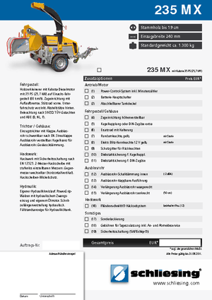 Sjekači drva Schliesing 235 MX
