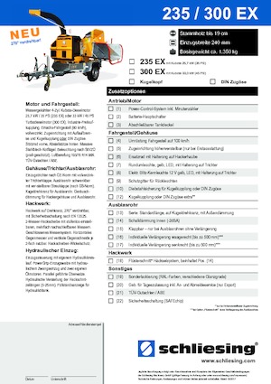 Sjekači drva Schliesing 300 EX
