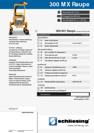 Sjekači drva Schliesing 300 MX Raupe