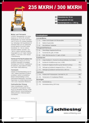 Sjekači drva Schliesing 235 MXRH Raupe