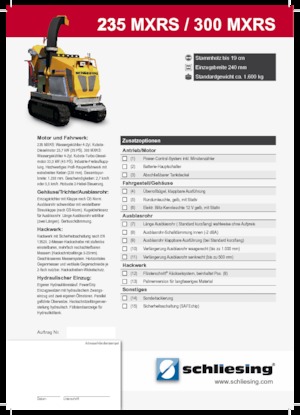 Sjekači drva Schliesing 300 MXRS Raupe