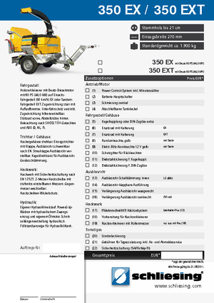 Sjekači drva Schliesing 350 EX
