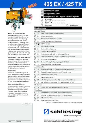 Sjekači drva Schliesing 425 TX