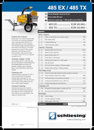 Sjekači drva Schliesing 485 TX