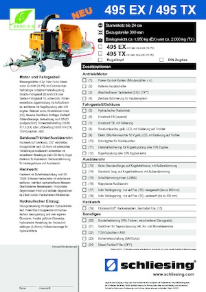 Sjekači drva Schliesing 495 TX