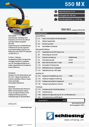 Sjekači drva Schliesing 550 MX